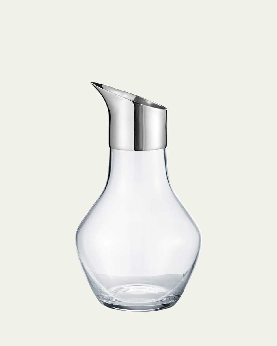 Sky Glass & Stainless Steel Water Pitcher